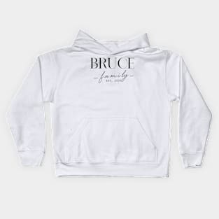 Bruce Family EST. 2020, Surname, Bruce Kids Hoodie